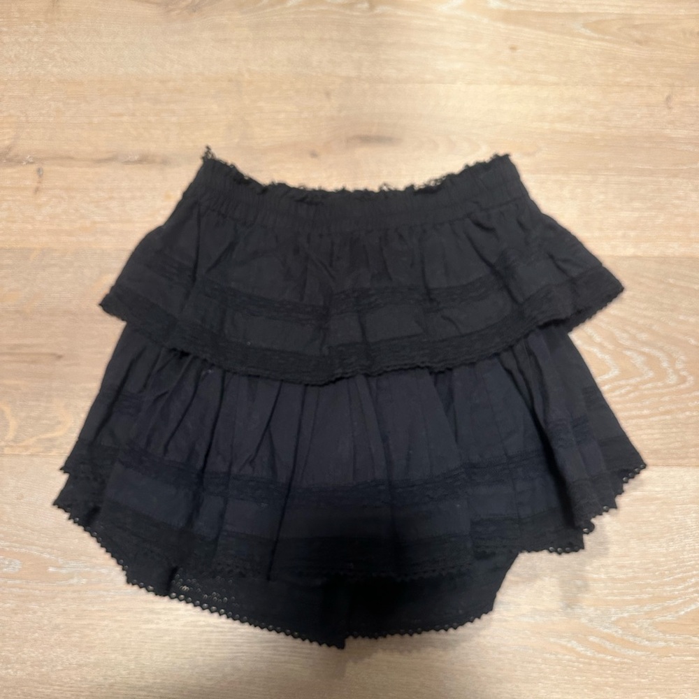 LOVESHACKFANCY black Mini Skirt